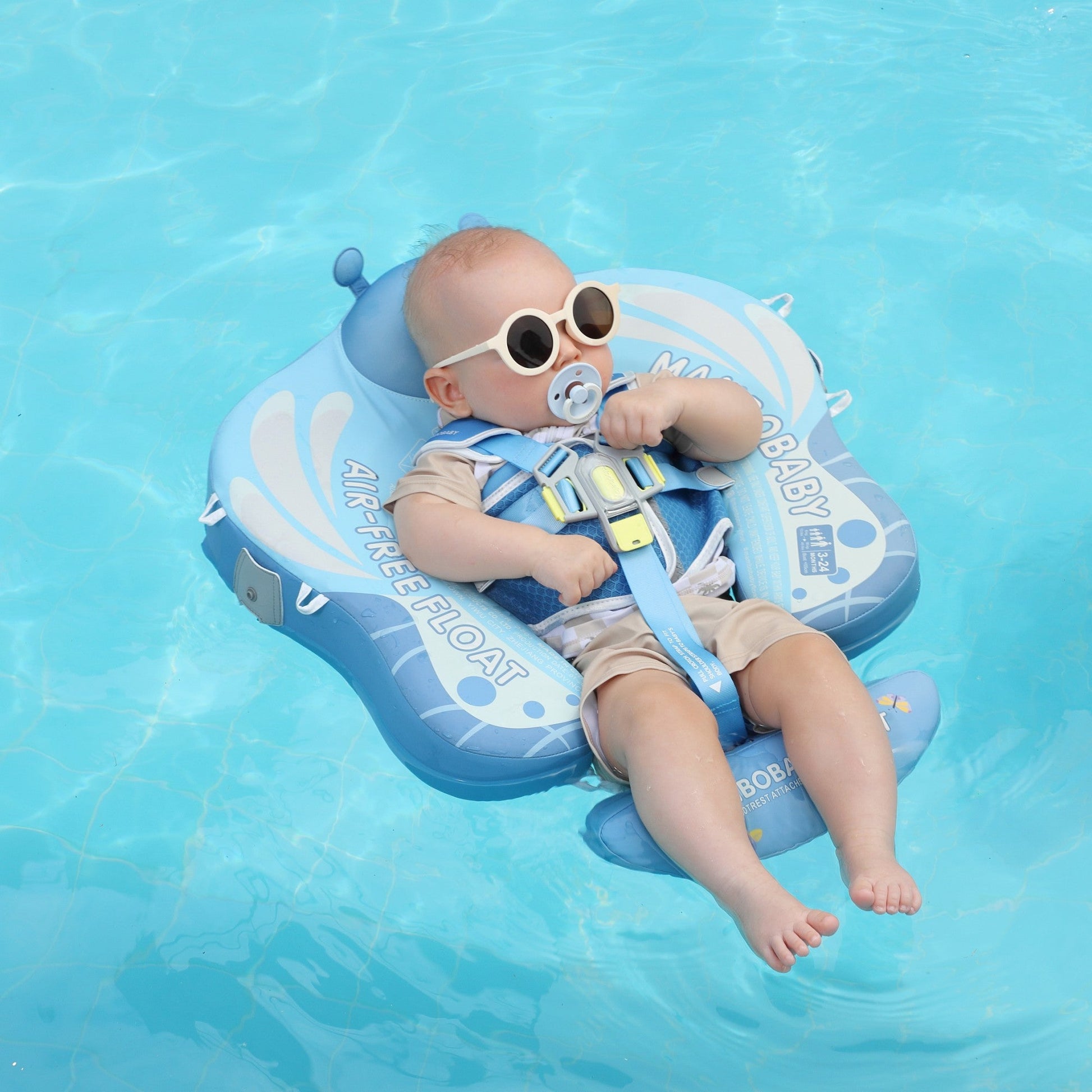 Mambobaby Float Ultra Baby Swim Float Butterfly Sky Blue